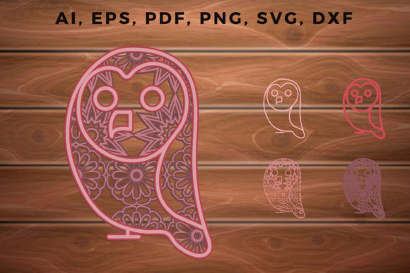 3D SVG Owl Skull for Shadow Boxes & Sales