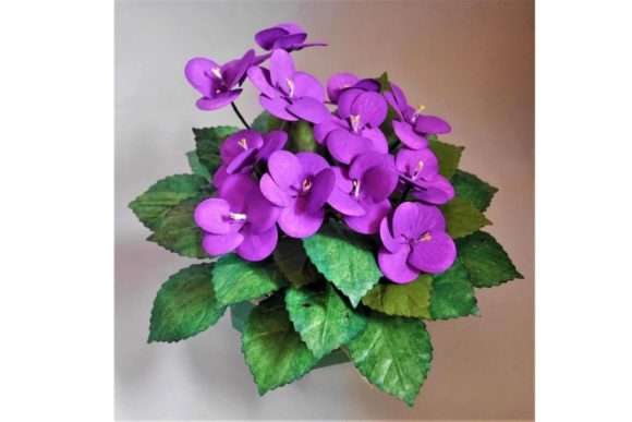 African Violets 3D SVG Paper Flowers for Blog Design