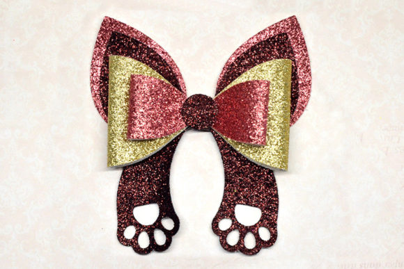 Cat Paw Bow Template: A 3D SVG Shape for Brands