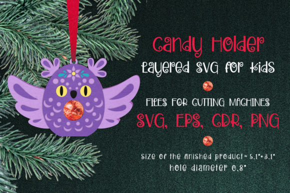 Eagle Owl Christmas Candy Holder SVG: 3D SVG Review