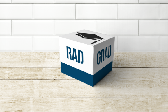 Graduation Cap Cube Box: 3D SVG Shapes for Crafts