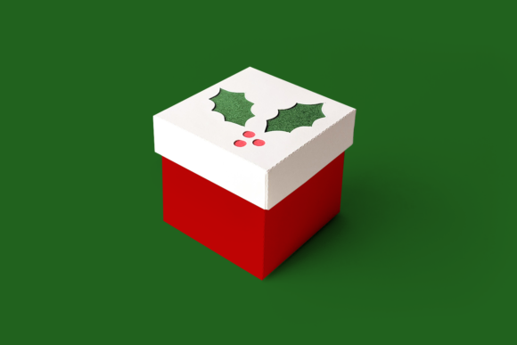 Holly Cube Box with Lid SVG: A 3D Christmas Asset Review