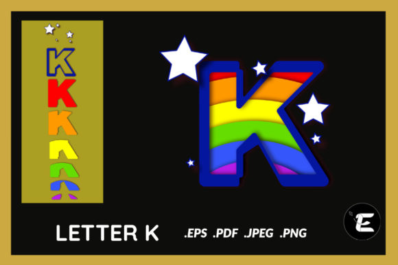 K in 3D SVG for Shadow Boxes and Branding