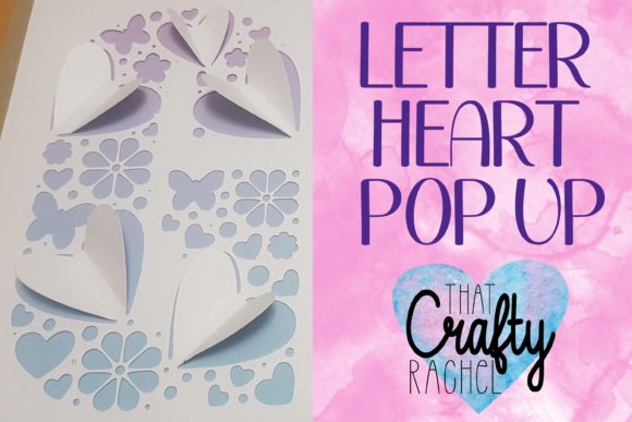Letter G Pop Up Heart Template: A 3D SVG for Shapes