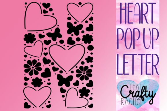 Letter N Pop Up Heart: 3D SVG Shapes for Blogs