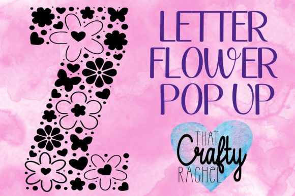 Letter Z Pop Up Flower Template: 3D SVG Shapes
