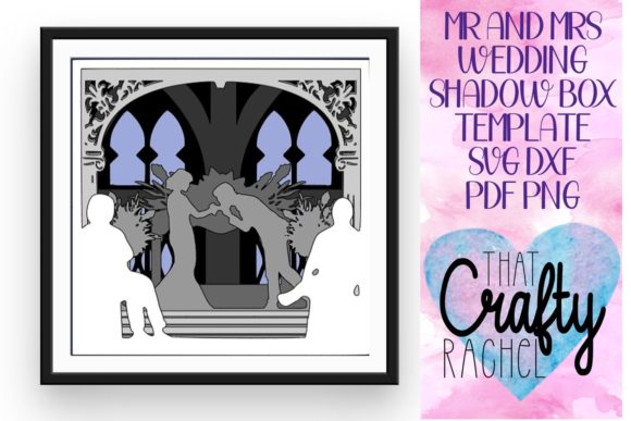 Mr and Mrs Wedding Shadow Box Template: 3D SVG Review