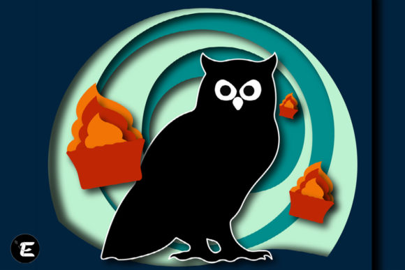 Owl 3D SVG for Shadow Boxes & Blog Graphics