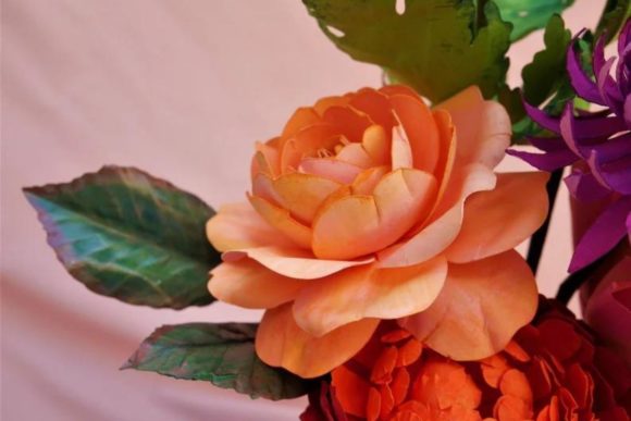 Queen of Sweden Rose: 3D SVG Paper Flowers for Branding