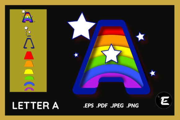 Reviewing 3D SVG Letter A for Shadow Boxes & Branding