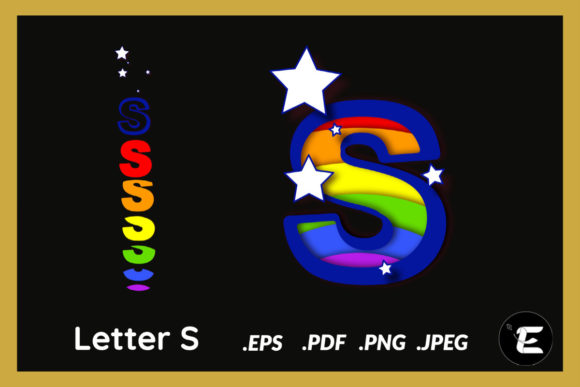 S 3D SVG for Shadow Boxes and Crafts