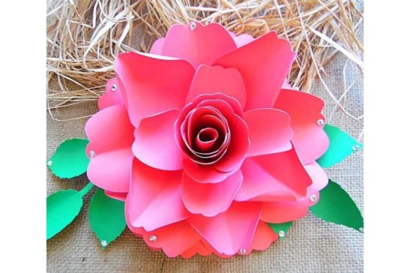 Scarlett Giant Paper Flower Templates: 3D SVG & Paper Flowers