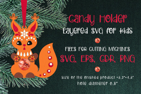 Squirrel Christmas Ornament 3D SVG for Festive Branding