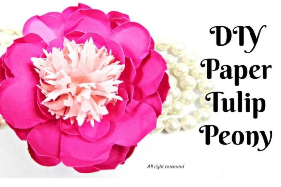 Tulip Peony Paper Flower Template: 3D SVG & Paper Flowers